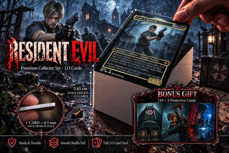Resident Evil Card Deck 100 Cards + Tokens, Zombie Tribal EDH | ProxyTCG [mockai LK-215 sha:653e423f]