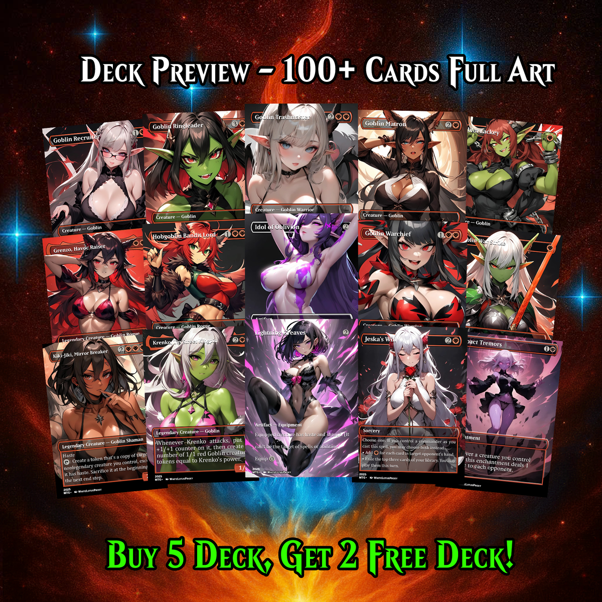 Goblin Tribal MTG Proxy Commander Deck - 112 Cards | ProxyTCG