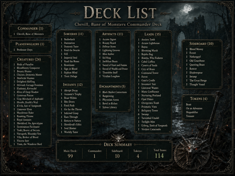 Witcher Themed Commander Deck - 117+ Cards | ProxyTCG