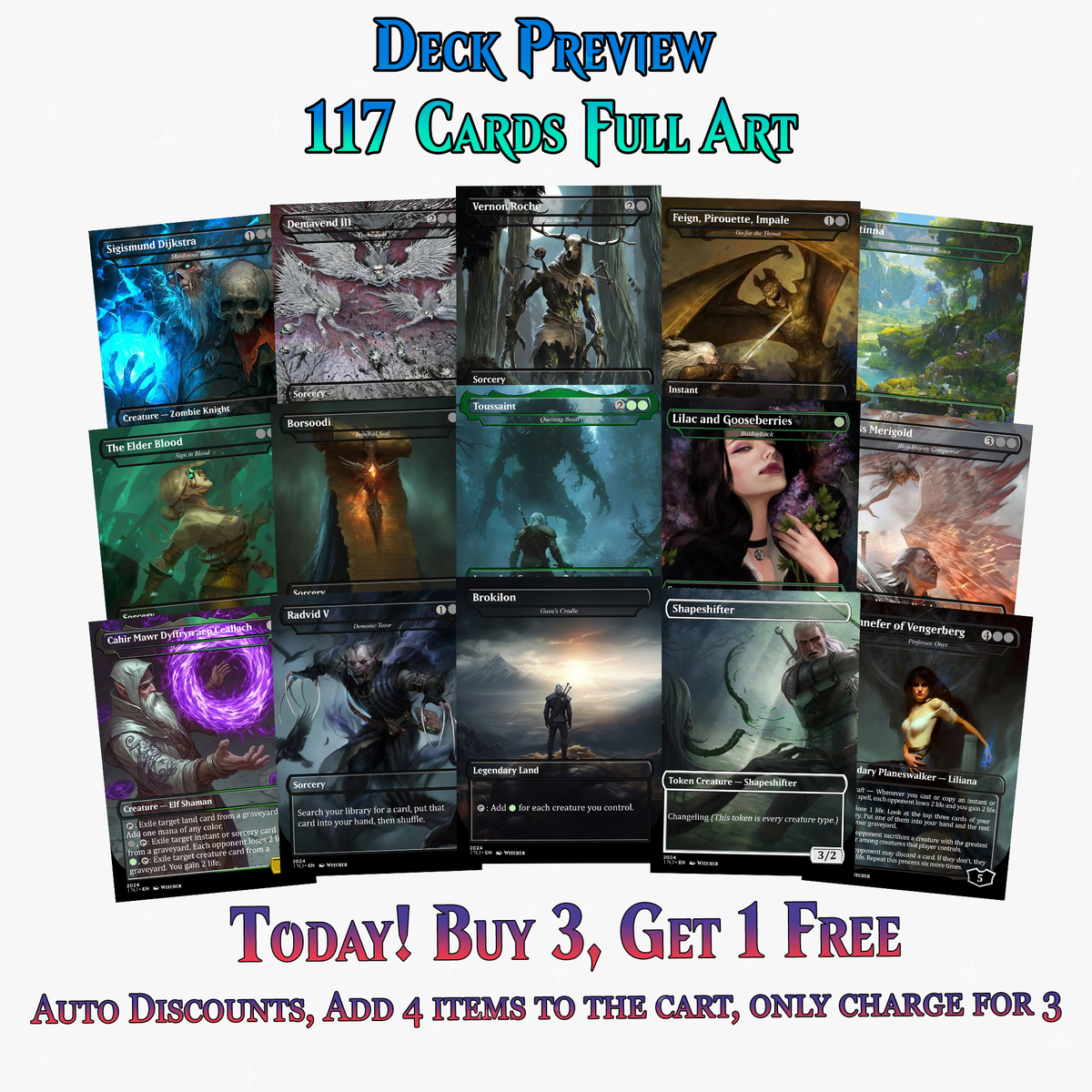 Witcher Themed Commander Deck - 117+ Cards | ProxyTCG