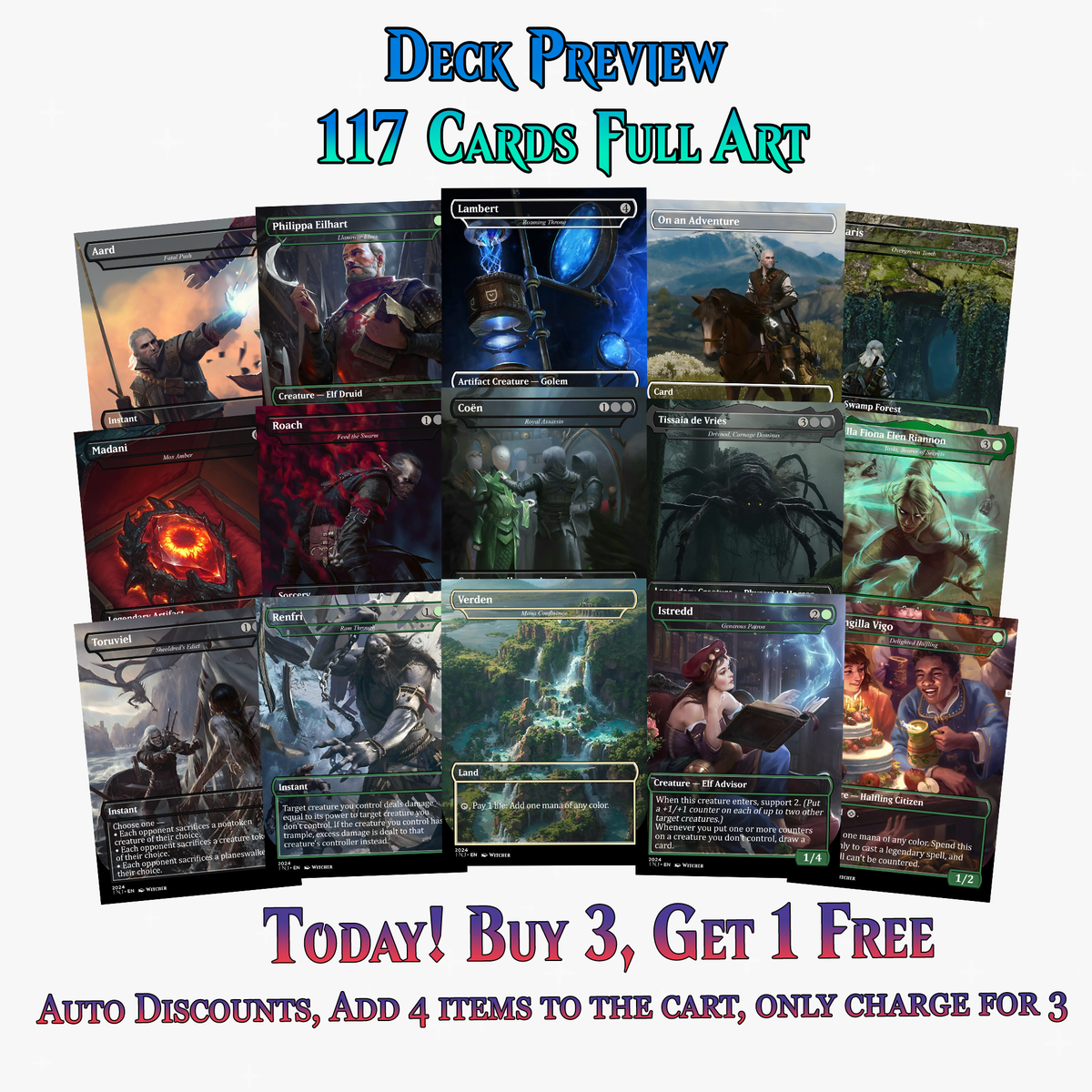 Witcher Themed Commander Deck - 117+ Cards | ProxyTCG