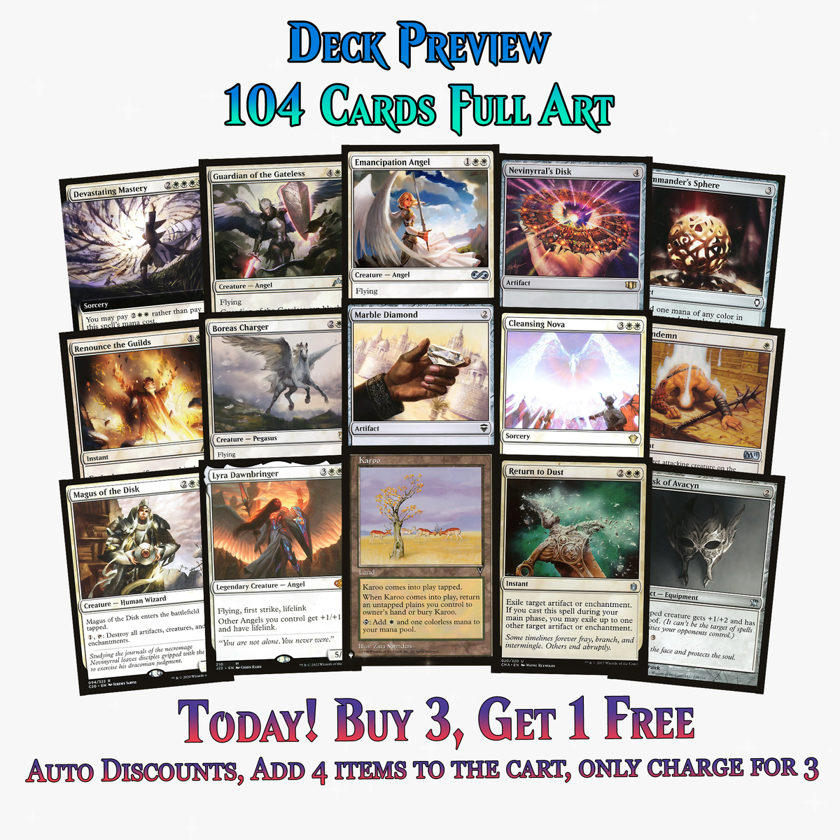 Avacyn Themed Commander Deck | 104+ Cards | ProxyTCG