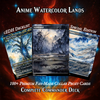 Anime Watercolor Lands Pack | 54+ Lands for EDH | ProxyTCG