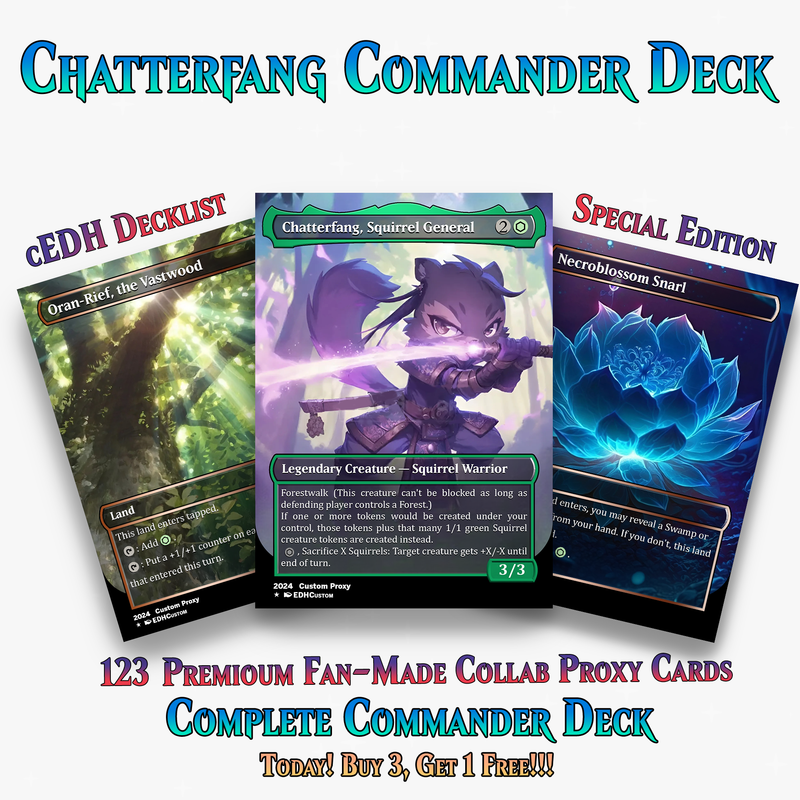 Squirrel Tribal Chatterfang Commander Deck | 123+ Cards | ProxyTCG