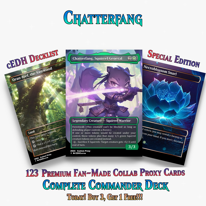 Squirrel Tribal Chatterfang Commander Deck | 123+ Cards | ProxyTCG