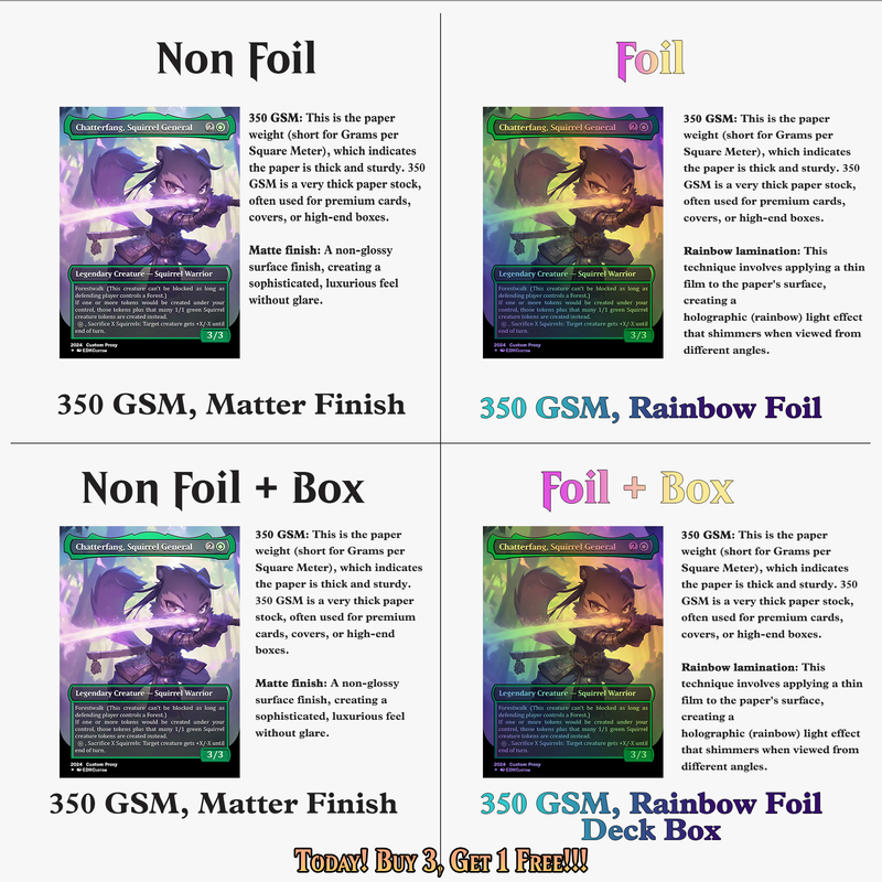 Squirrel Tribal Chatterfang Commander Deck | 123+ Cards | ProxyTCG