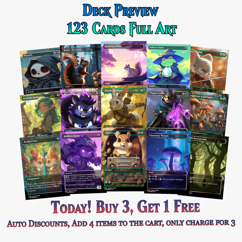 Squirrel Tribal Chatterfang Commander Deck | 123+ Cards | ProxyTCG