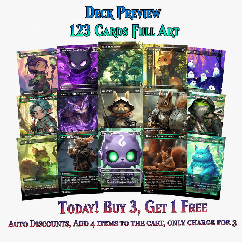 Squirrel Tribal Chatterfang Commander Deck | 123+ Cards | ProxyTCG