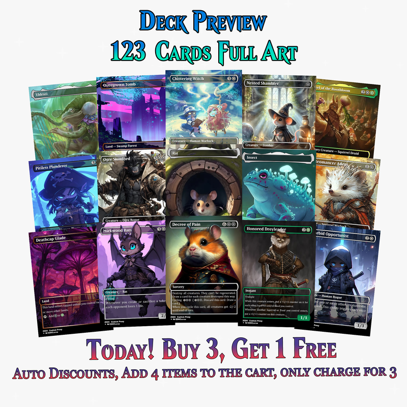 Squirrel Tribal Chatterfang Commander Deck | 123+ Cards | ProxyTCG
