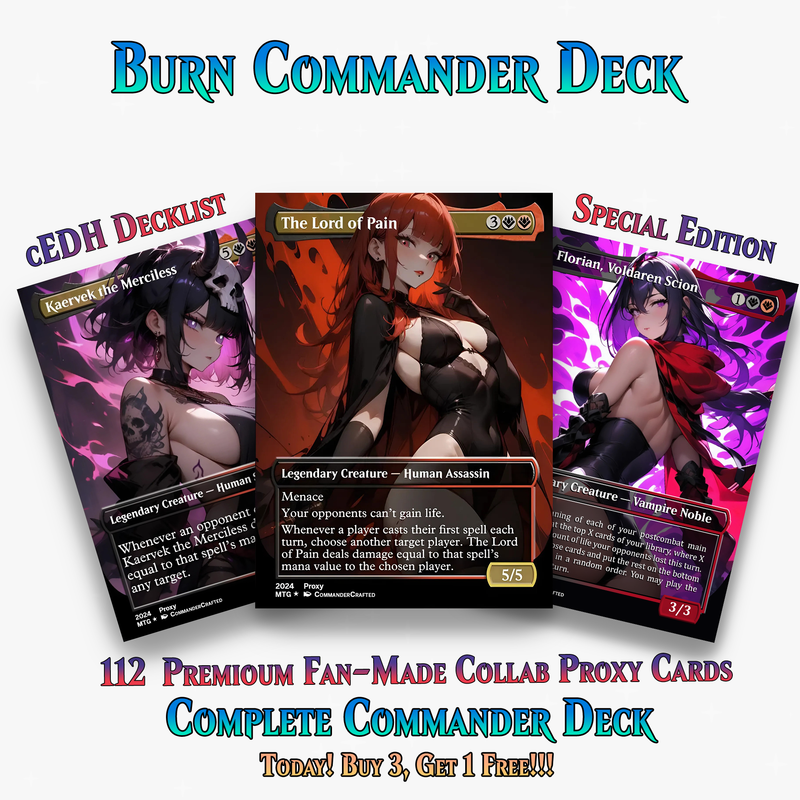 Burn Commander Deck – The Lord of Pain Commander | 112+ Cards | ProxyTCG