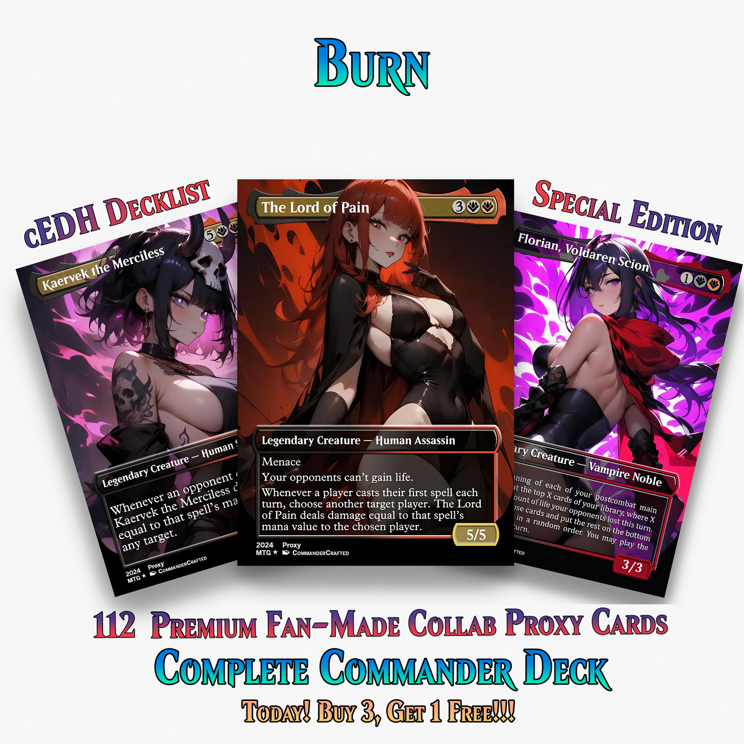 Burn Commander Deck – The Lord of Pain Commander | 112+ Cards | ProxyTCG