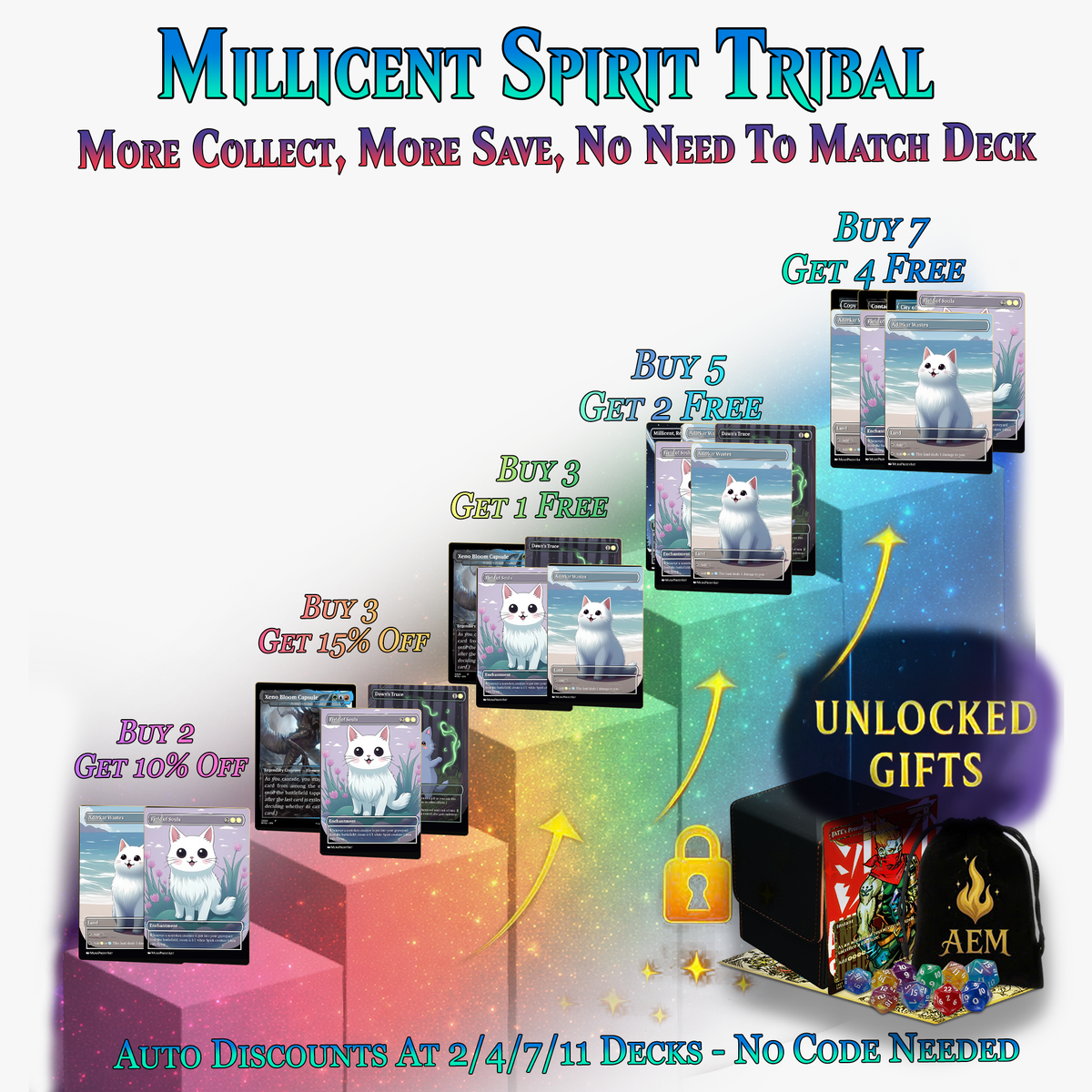 Millicent Spirit Cat Tribal Commander Deck | 103+ Cards | ProxyTCG