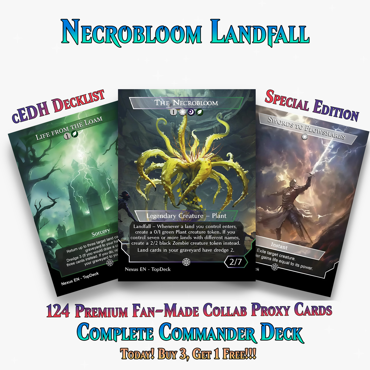 The Necrobloom Landfall Commander Deck | 124+ Cards | ProxyTCG