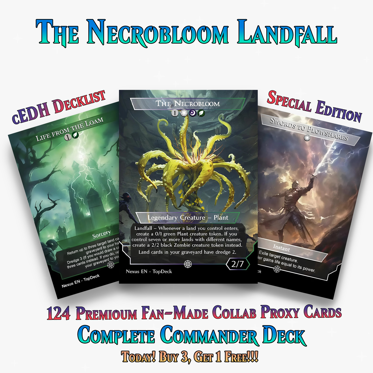 The Necrobloom Landfall Commander Deck | 124+ Cards | ProxyTCG