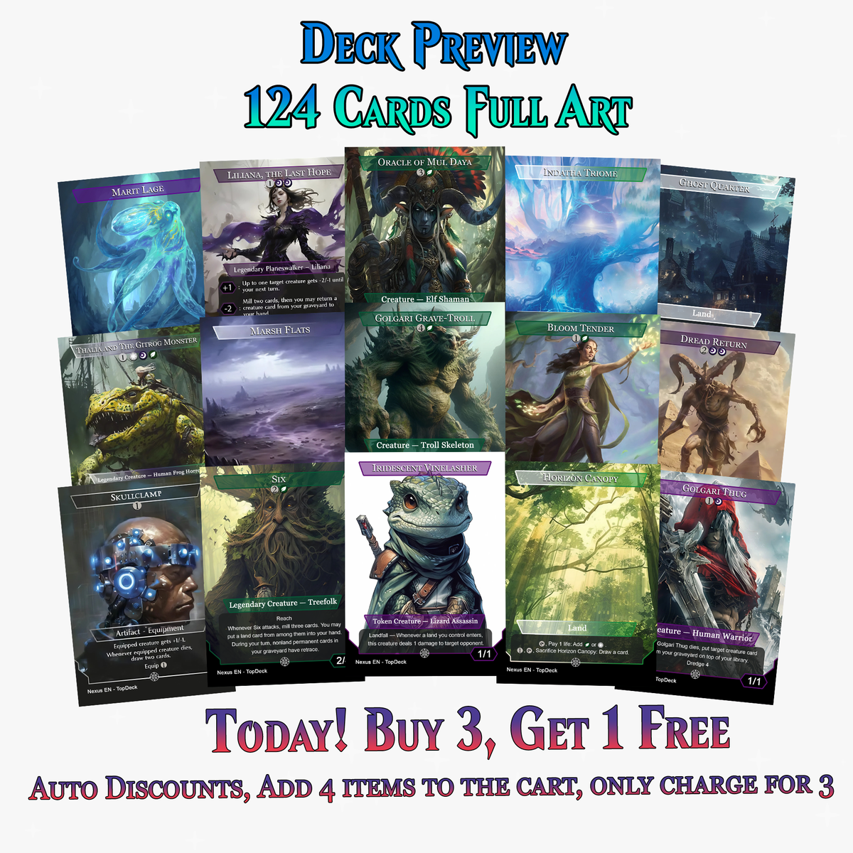 The Necrobloom Landfall Commander Deck | 124+ Cards | ProxyTCG