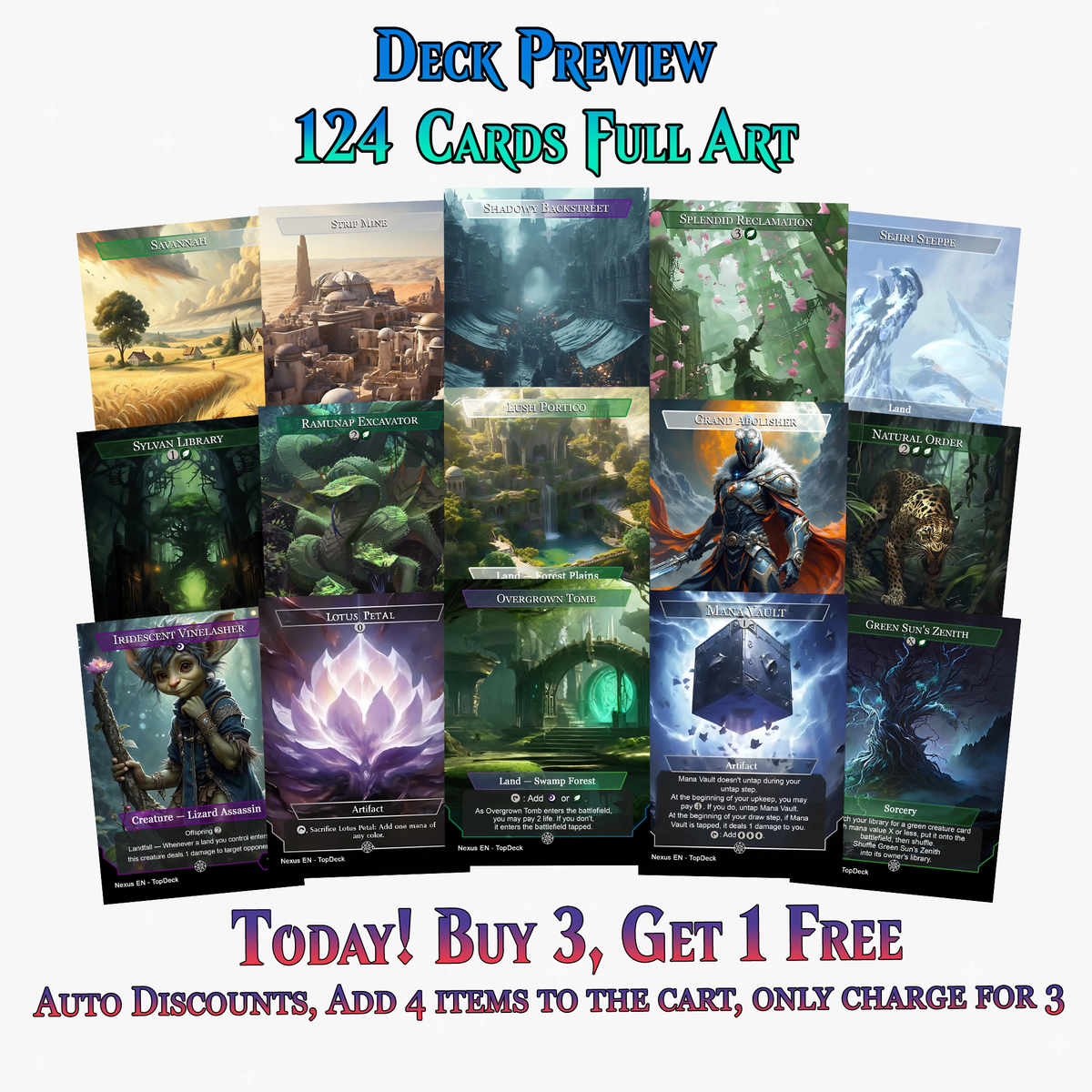 The Necrobloom Landfall Commander Deck | 124+ Cards | ProxyTCG