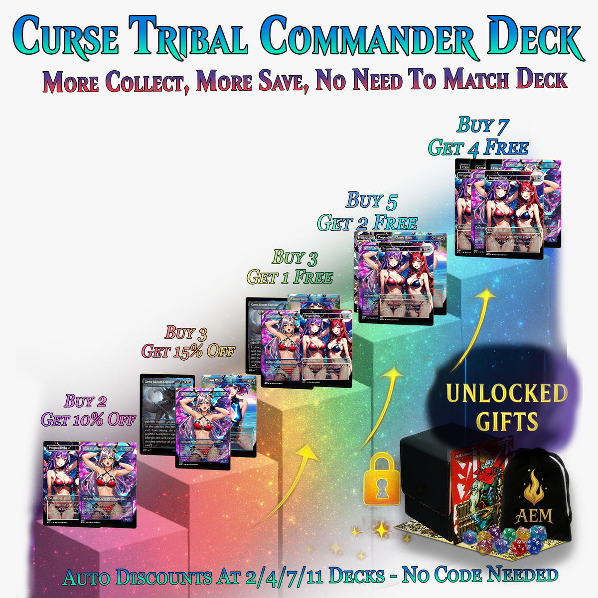 CURSE TRIBAL COMMANDER DECK | 118+ CARDS | ProxyTCG