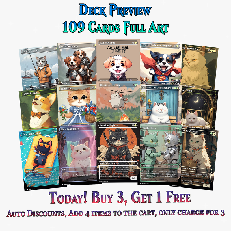 RIN AND SERI CAT DOG TRIBAL COMMANDER DECK – 109+ CARDS - ProxyTCG