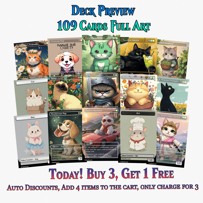 RIN AND SERI CAT DOG TRIBAL COMMANDER DECK – 109+ CARDS - ProxyTCG