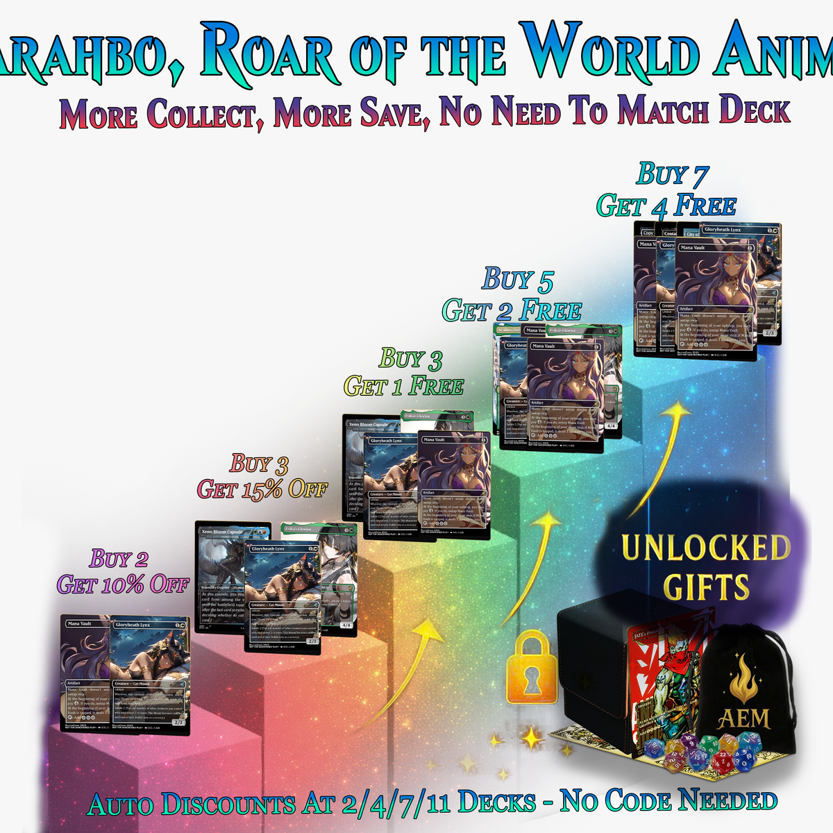 ARAHBO, ROAR OF THE WORLD COMMANDER DECK – 111+ CARDS - ProxyTCG