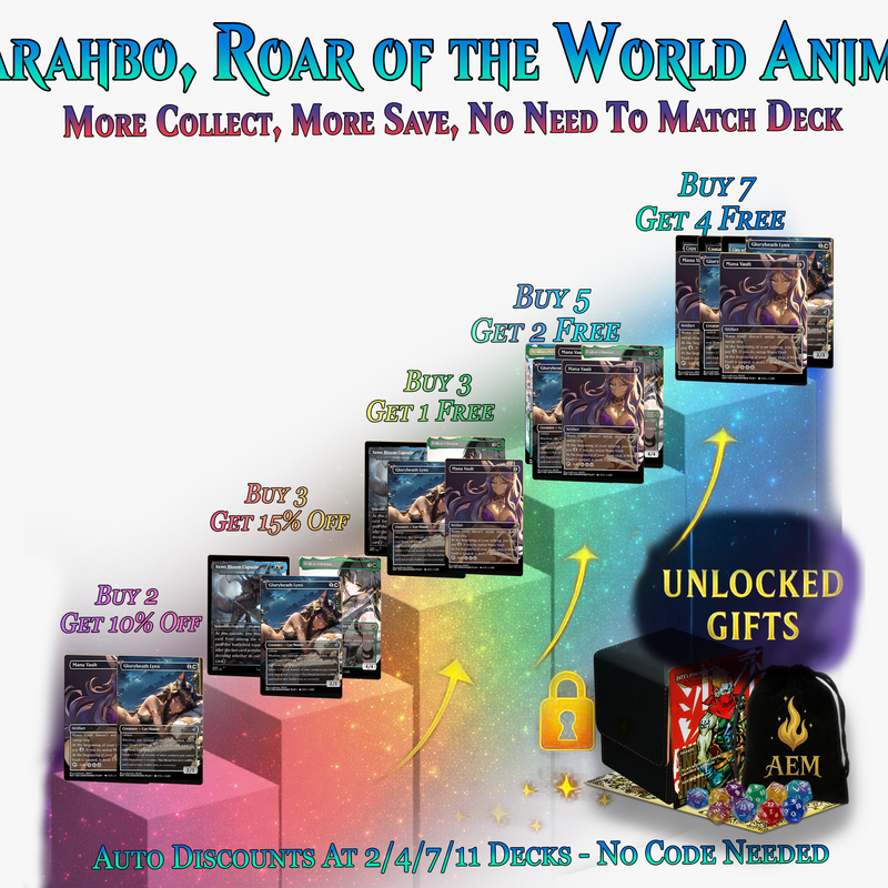 ARAHBO, ROAR OF THE WORLD COMMANDER DECK – 111+ CARDS - ProxyTCG