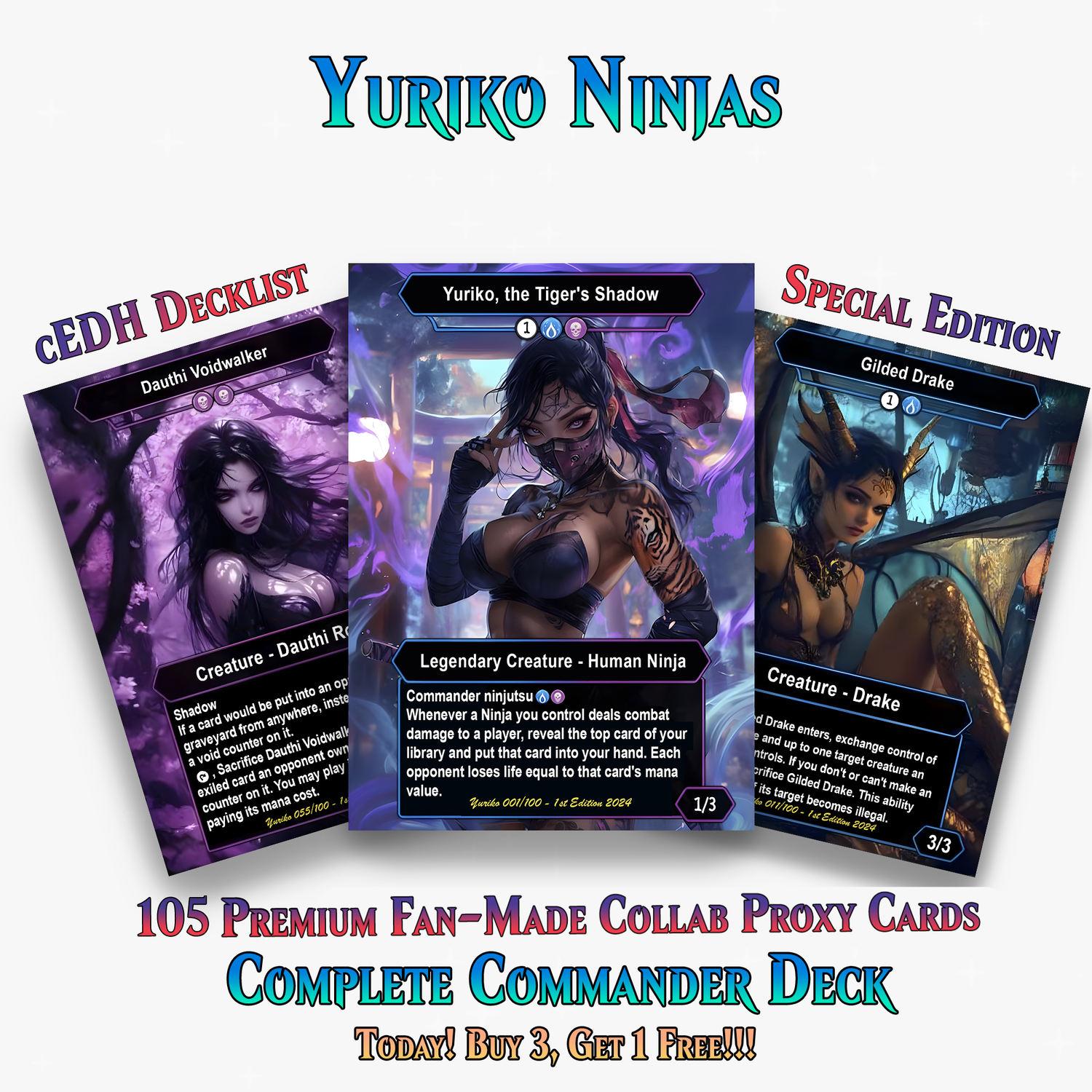 Yuriko Shadowblade Ninja Commander Deck – 105+ Cards - ProxyTCG