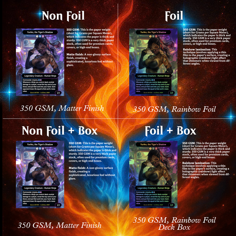 Yuriko Shadowblade Ninja Anime MTG Proxy Commander Deck – Premium Collector Set | 105 Cards | ProxyTCG