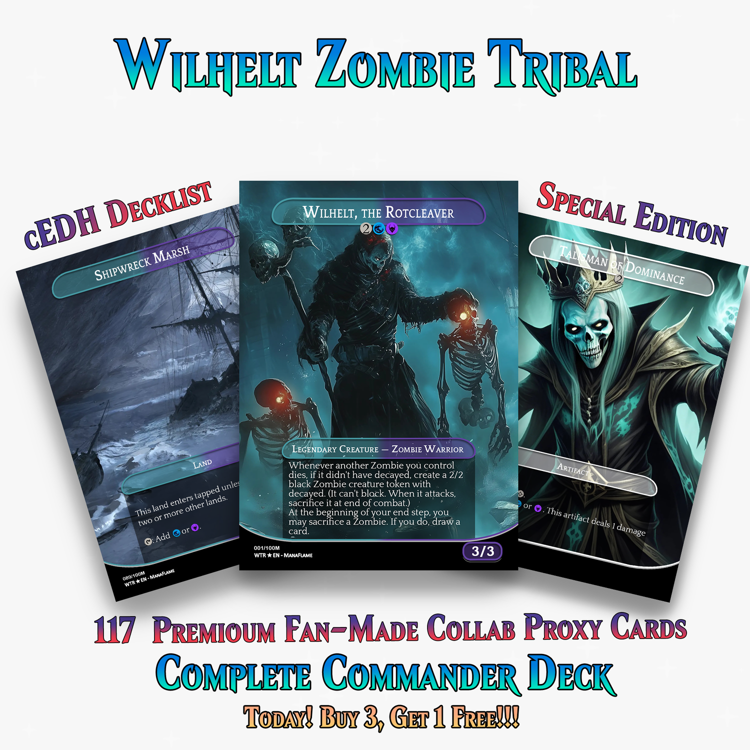 Wilhelt Zombie Tribal Commander Deck | 117+ Cards | ProxyTCG