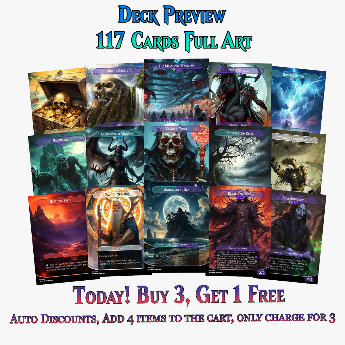 Wilhelt Zombie Tribal Commander Deck | 117+ Cards | ProxyTCG