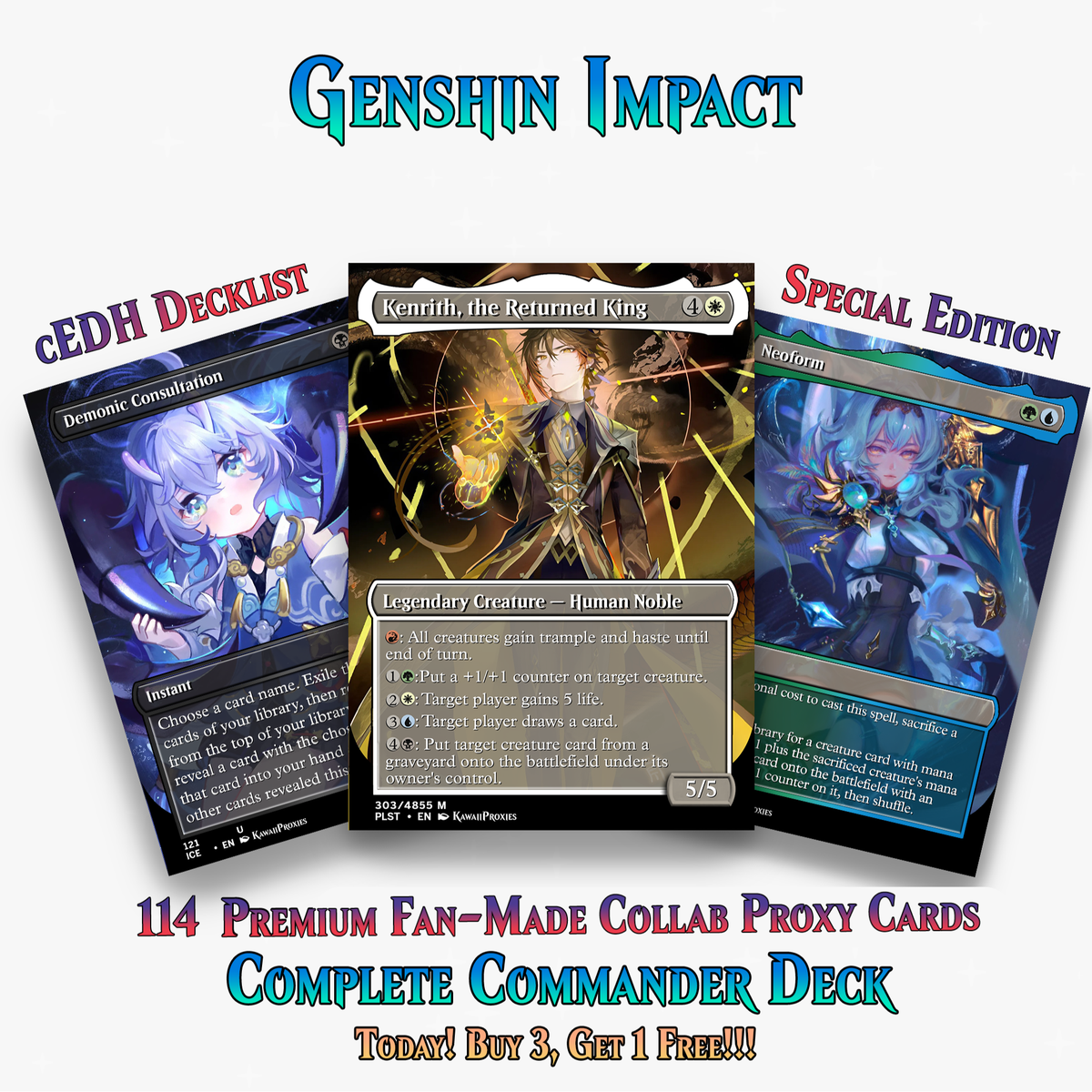 Genshin Impact Anime Commander Deck | 114+ Cards | ProxyTCG