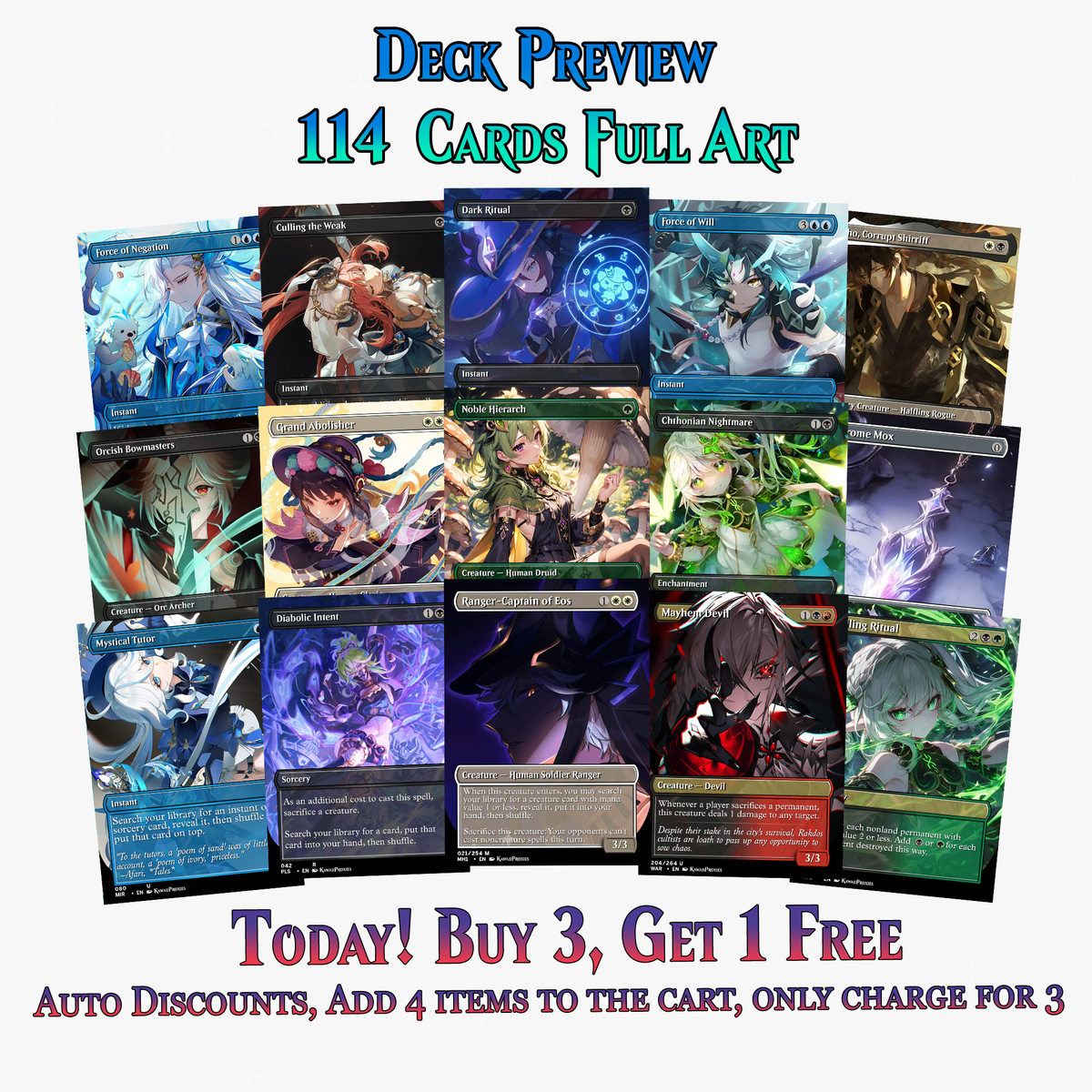Genshin Impact Anime Commander Deck | 114+ Cards | ProxyTCG