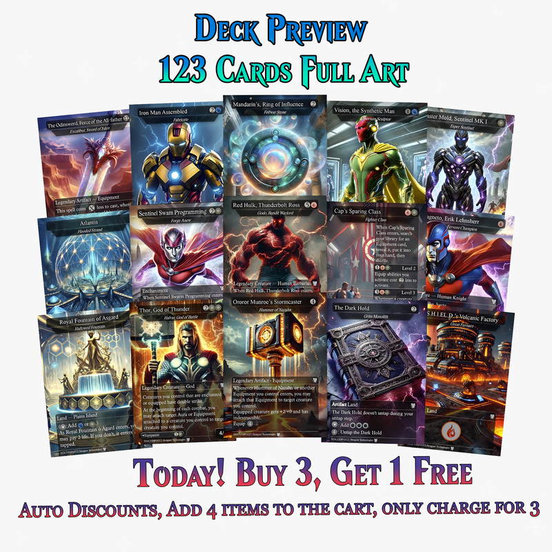 Marvel Proxy Commander Deck | 123 Cards | ProxyTCG