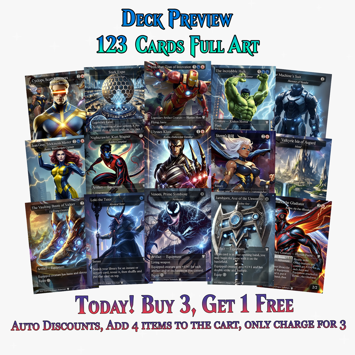 Marvel Proxy Commander Deck | 123 Cards | ProxyTCG