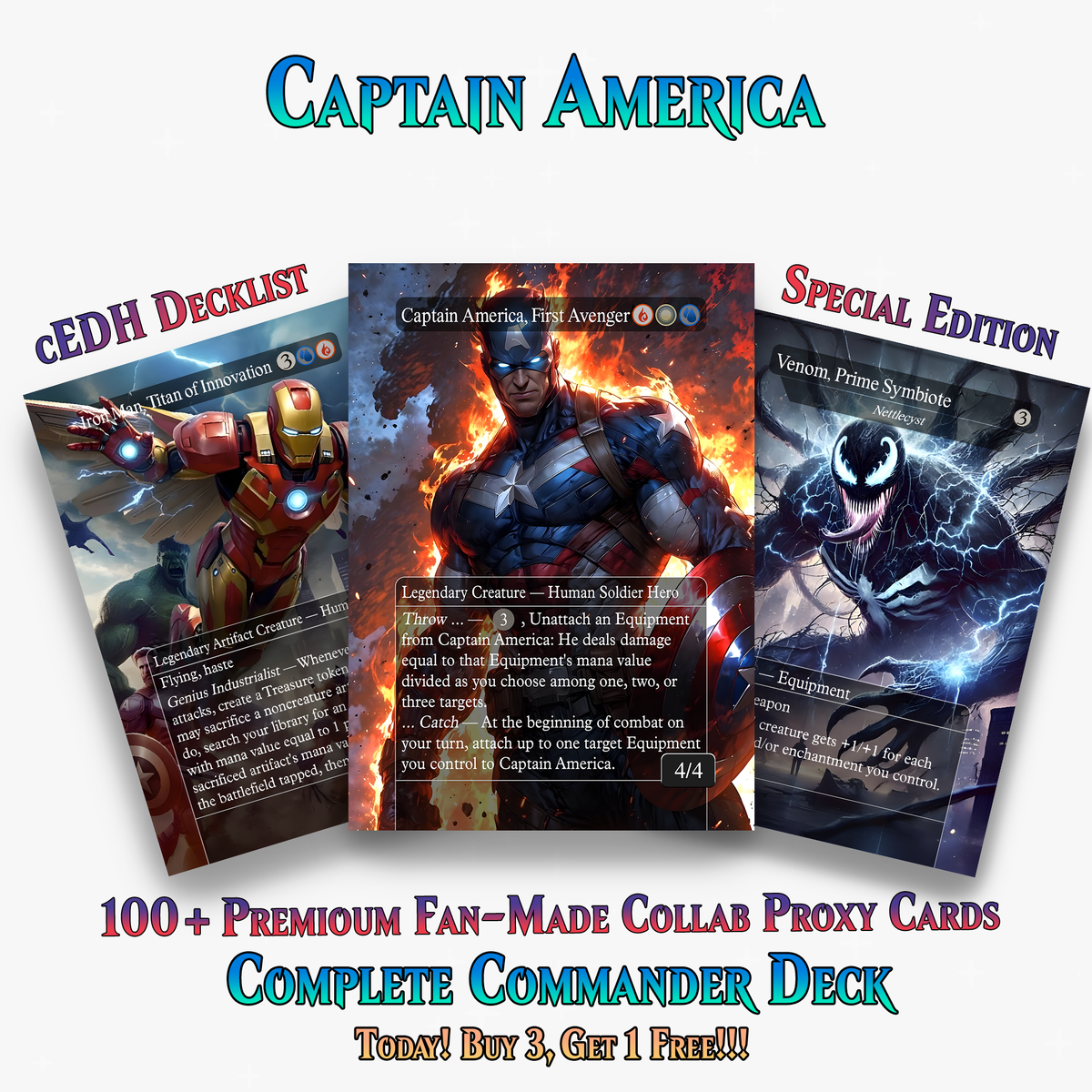 | New | Marvel Proxy Commander Deck | 123 Cards | ProxyTCG