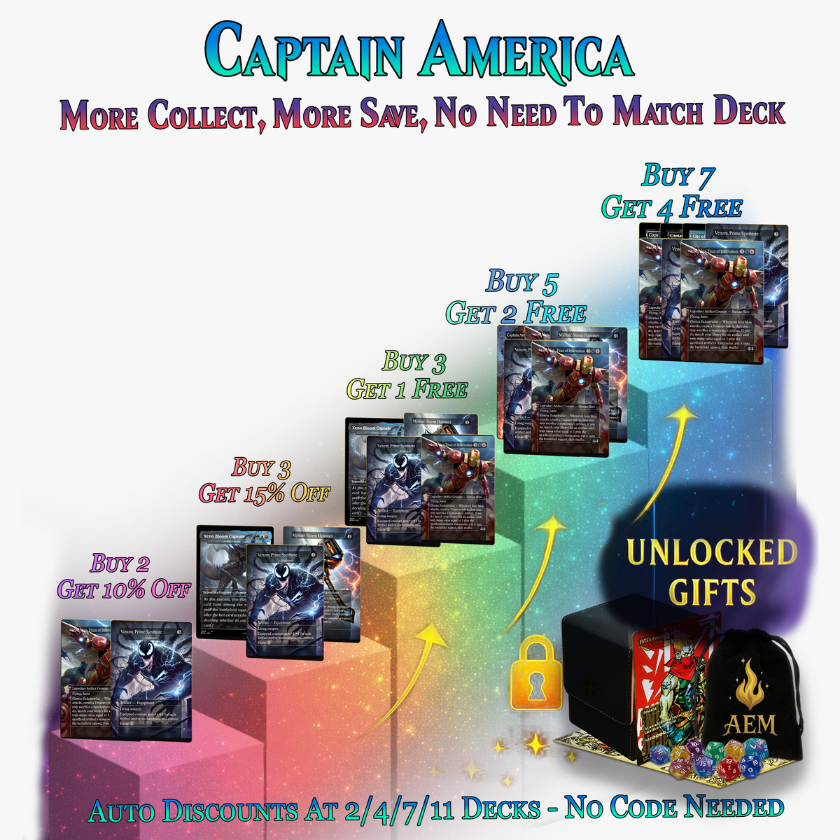 | New | Marvel Proxy Commander Deck | 123 Cards | ProxyTCG