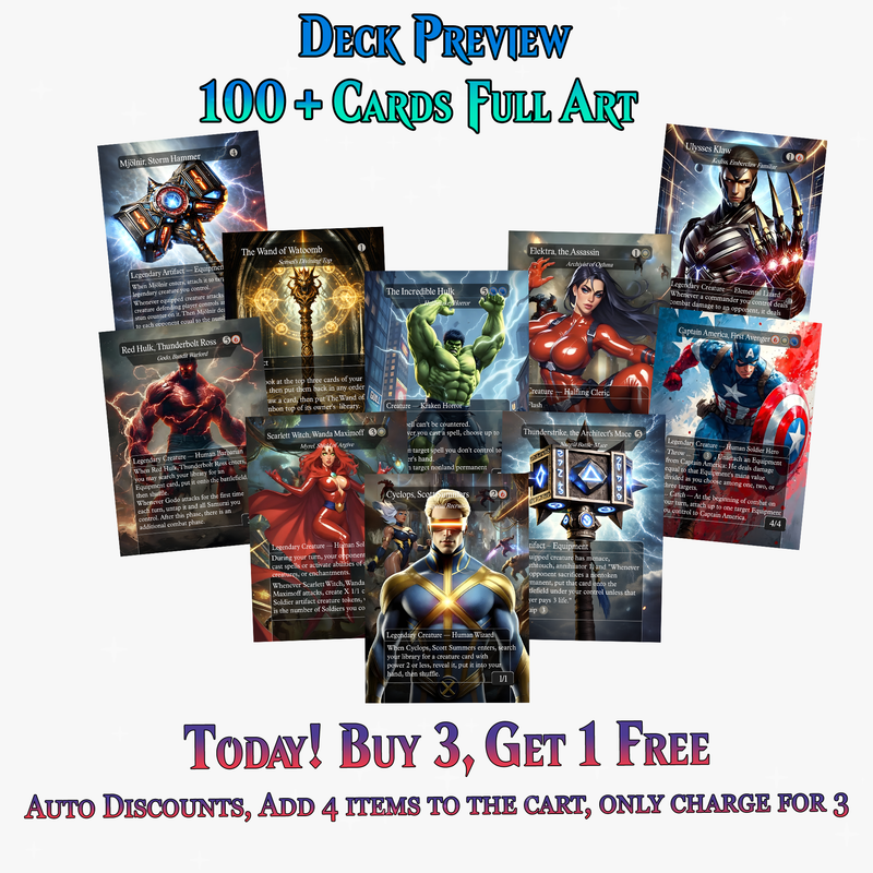 | New | Marvel Proxy Commander Deck | 123 Cards | ProxyTCG