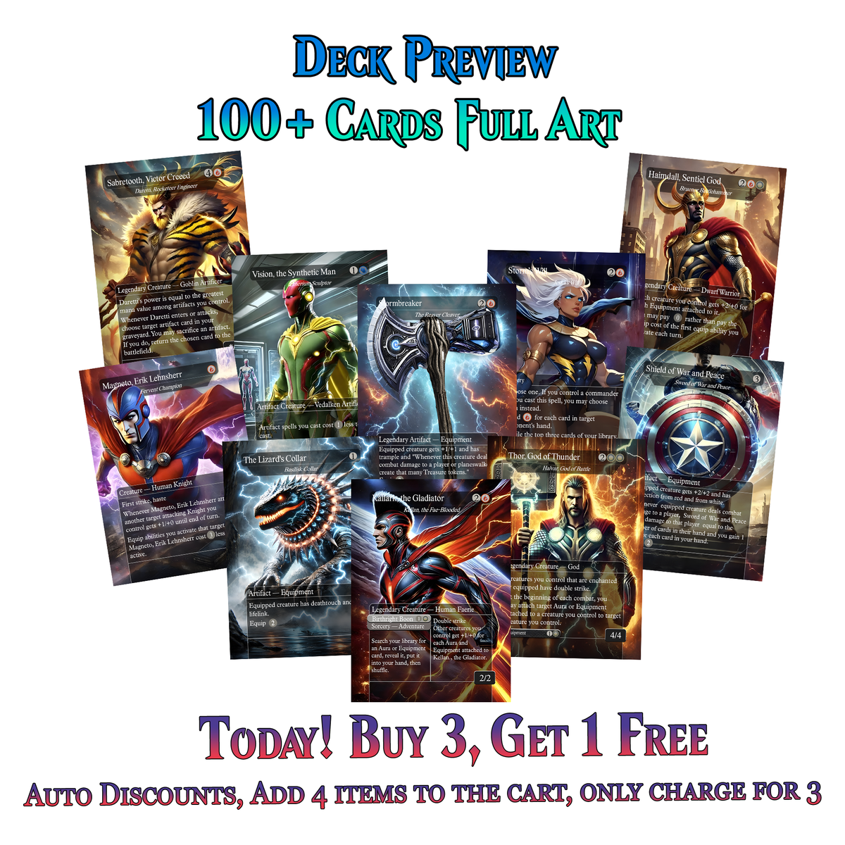 | New | Marvel Proxy Commander Deck | 123 Cards | ProxyTCG