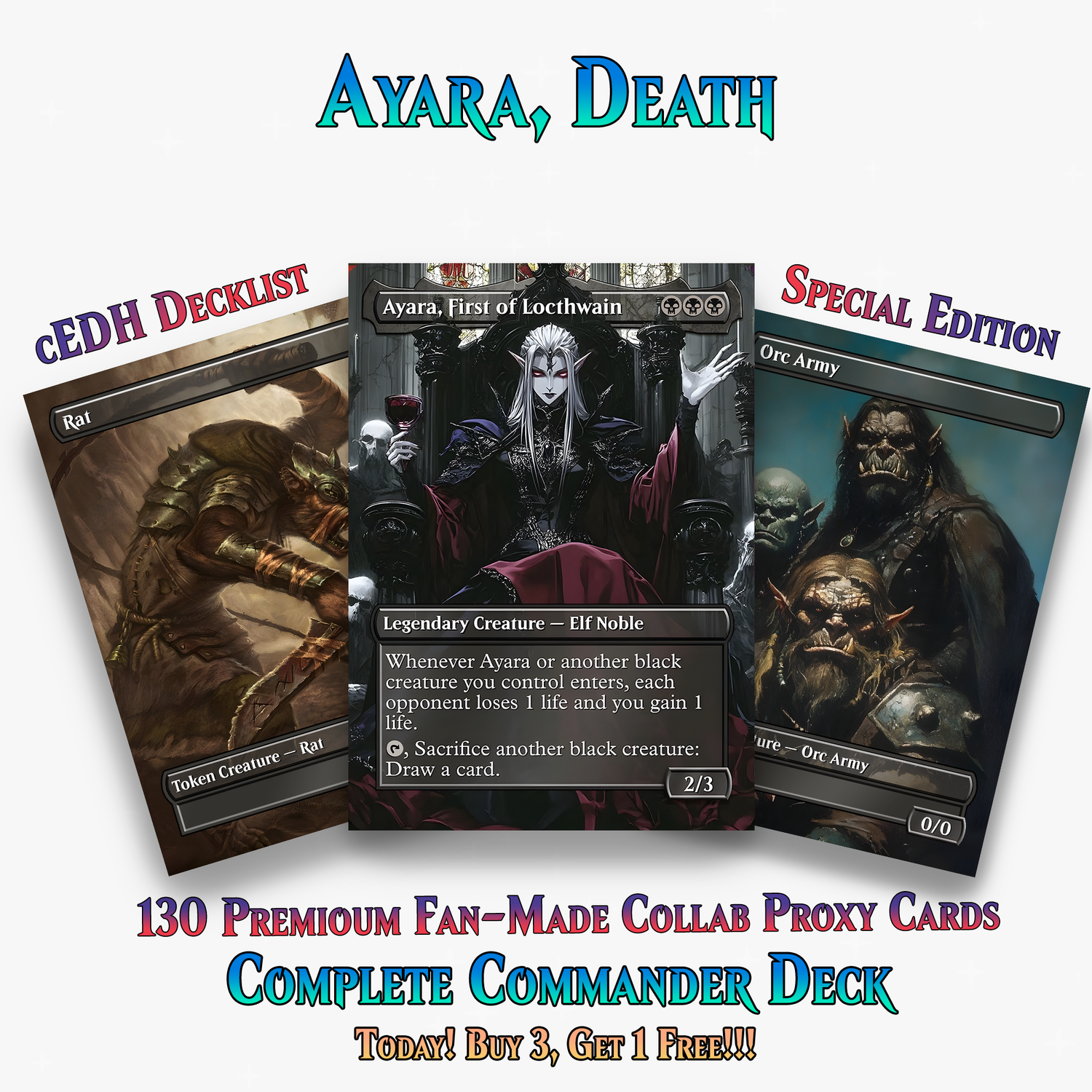 Ayara Death by 1000 Cuts Gothic Sacrifice 100+ Cards | ProxyTCG