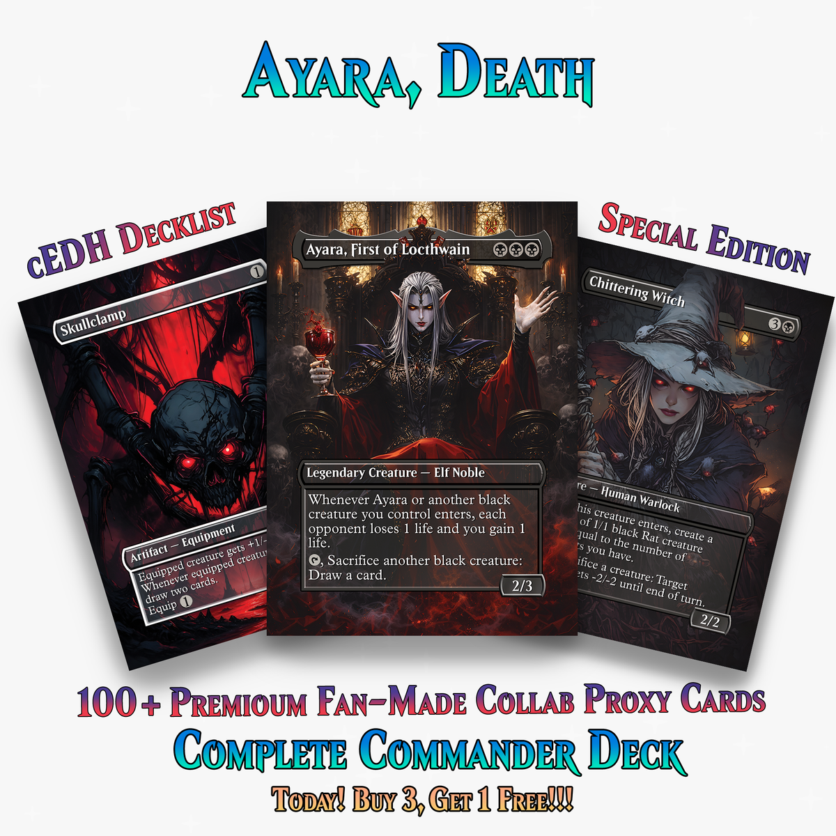 | New | Ayara Death by 1000 Cuts Gothic Sacrifice 100+ Cards | ProxyTCG