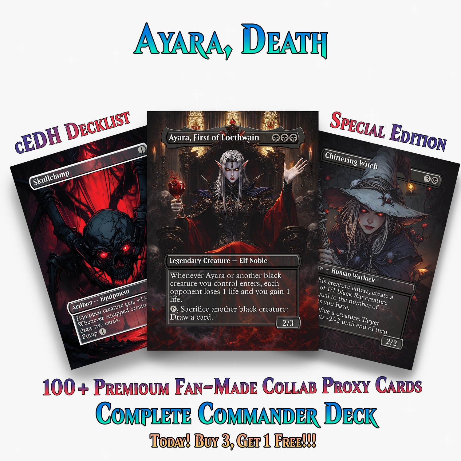 | New | Ayara Death by 1000 Cuts Gothic Sacrifice 100+ Cards | ProxyTCG