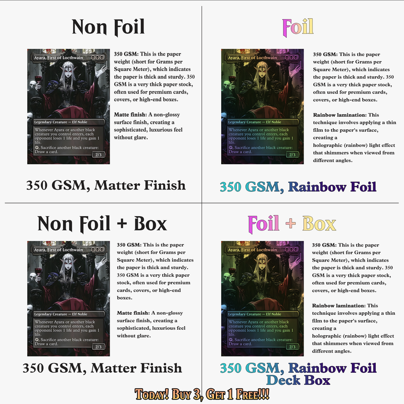 Ayara Death by 1000 Cuts Gothic Sacrifice 100+ Cards | ProxyTCG