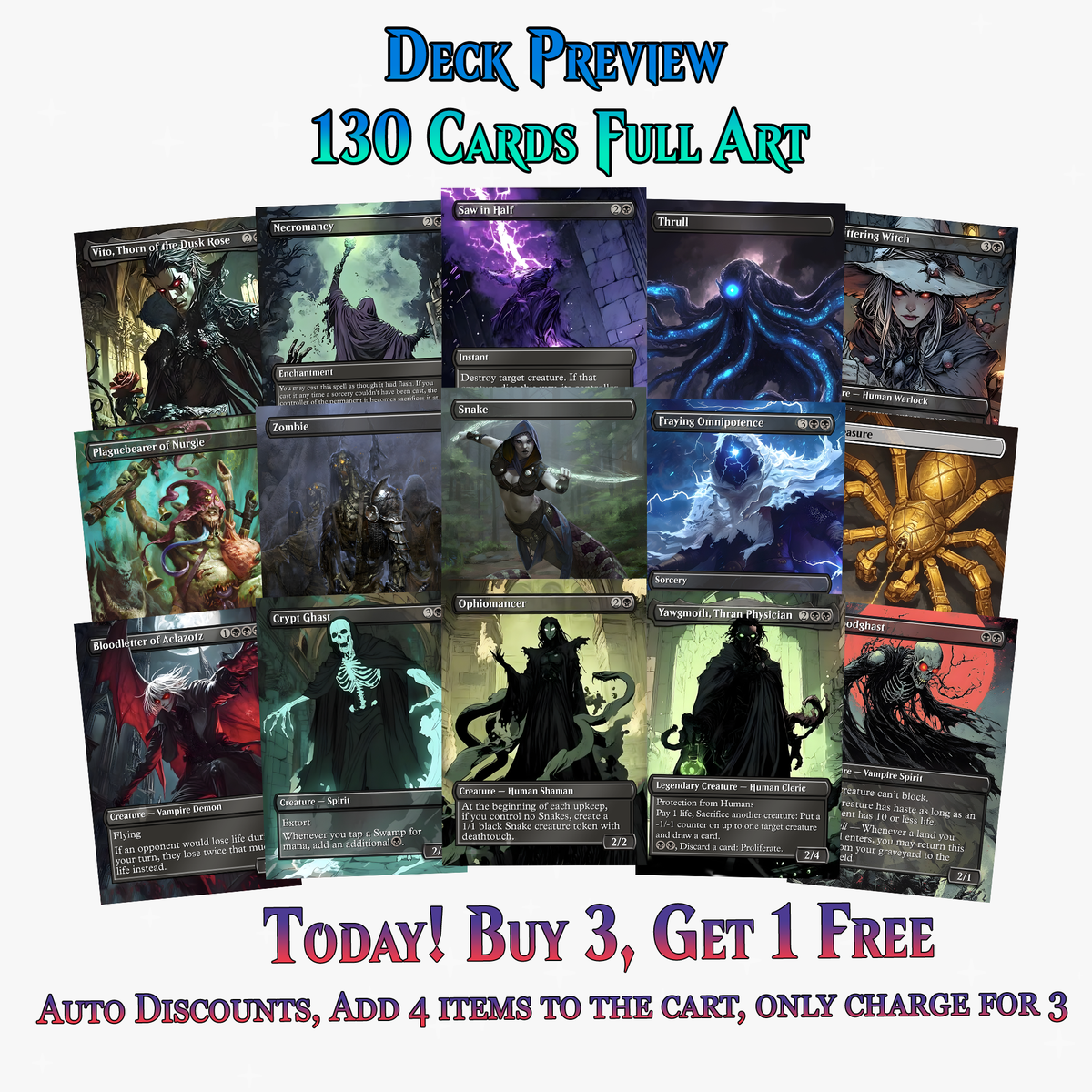 Ayara Death by 1000 Cuts Gothic Sacrifice 100+ Cards | ProxyTCG