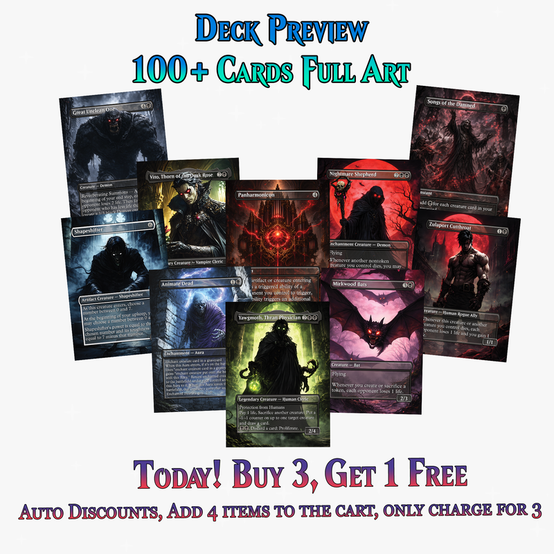 | New | Ayara Death by 1000 Cuts Gothic Sacrifice 100+ Cards | ProxyTCG