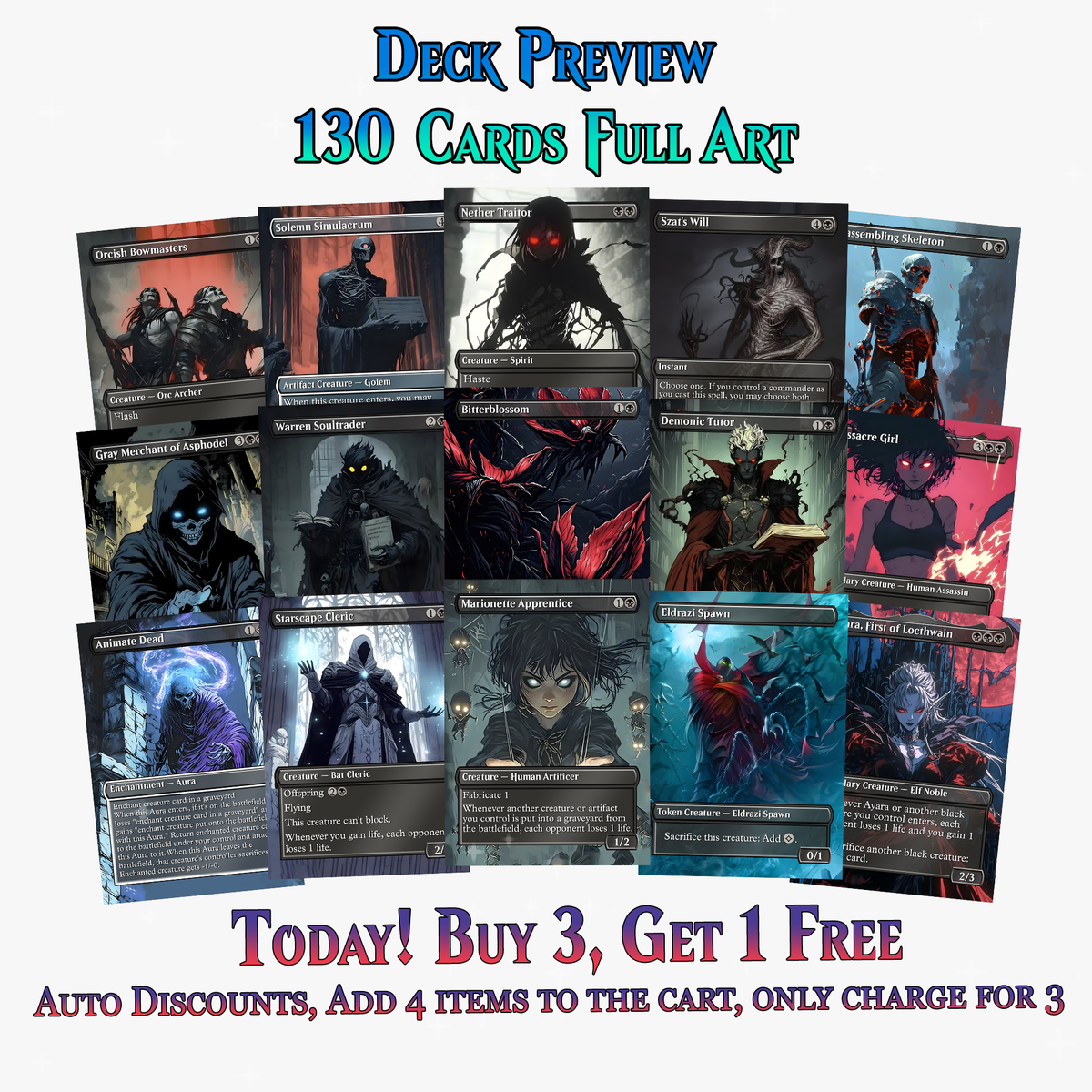 Ayara Death by 1000 Cuts Gothic Sacrifice 100+ Cards | ProxyTCG