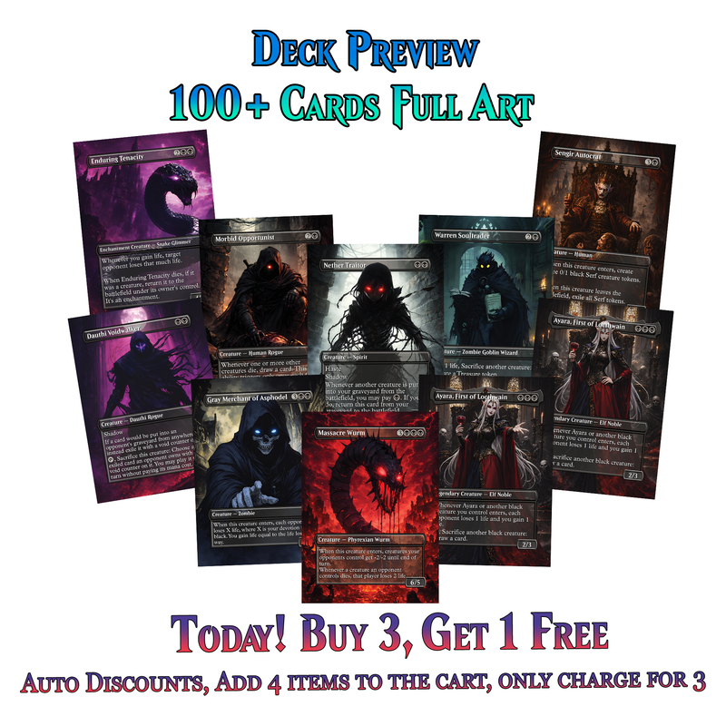 | New | Ayara Death by 1000 Cuts Gothic Sacrifice 100+ Cards | ProxyTCG
