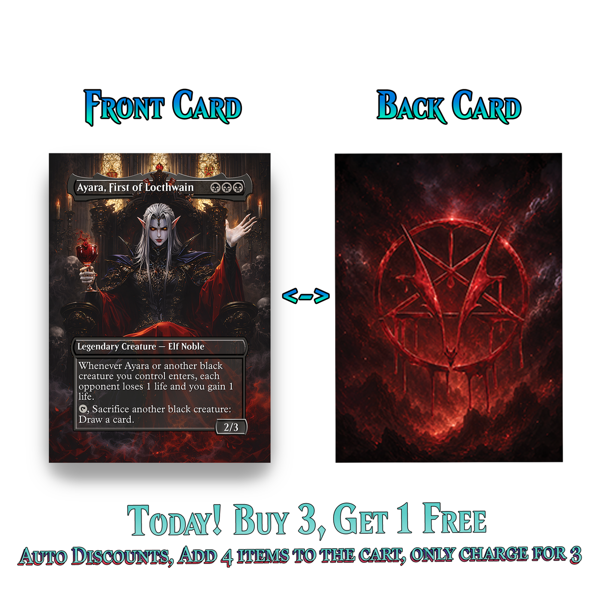 | New | Ayara Death by 1000 Cuts Gothic Sacrifice 100+ Cards | ProxyTCG