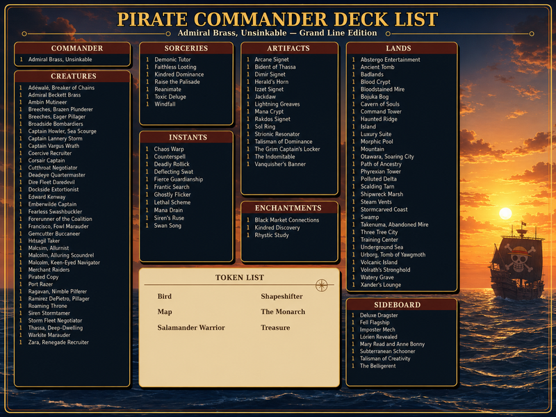 One Piece Commander Deck | 121+ Cards | ProxyTCG
