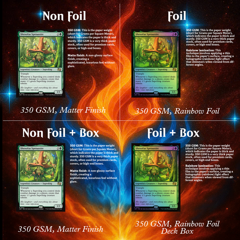 Shroofus Sproutsire Fungal Swarm Commander Deck | 108+ Cards | ProxyTCG