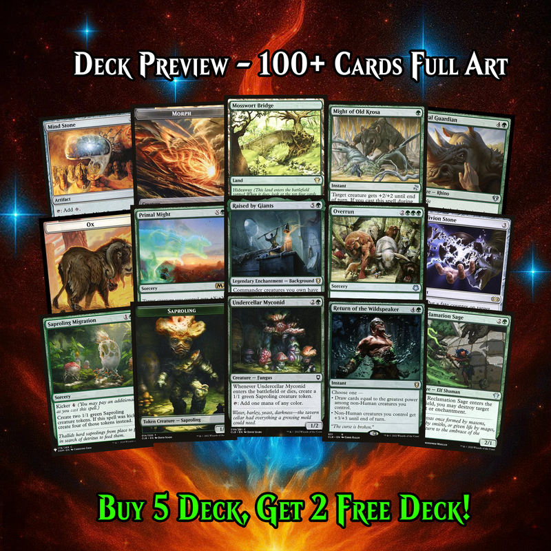 Shroofus Sproutsire Fungal Swarm Commander Deck | 108+ Cards | ProxyTCG