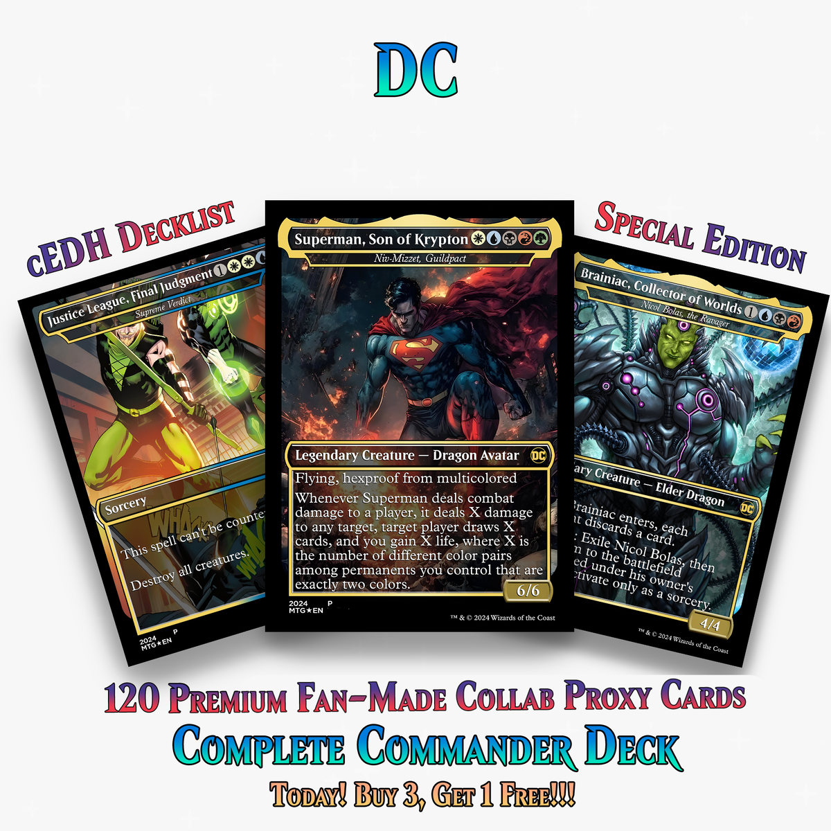 DC Superhero Commander Deck | 120+ Cards | ProxyTCG